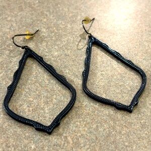 Kendra Scott Navy Metal Sophee Drop Earrings